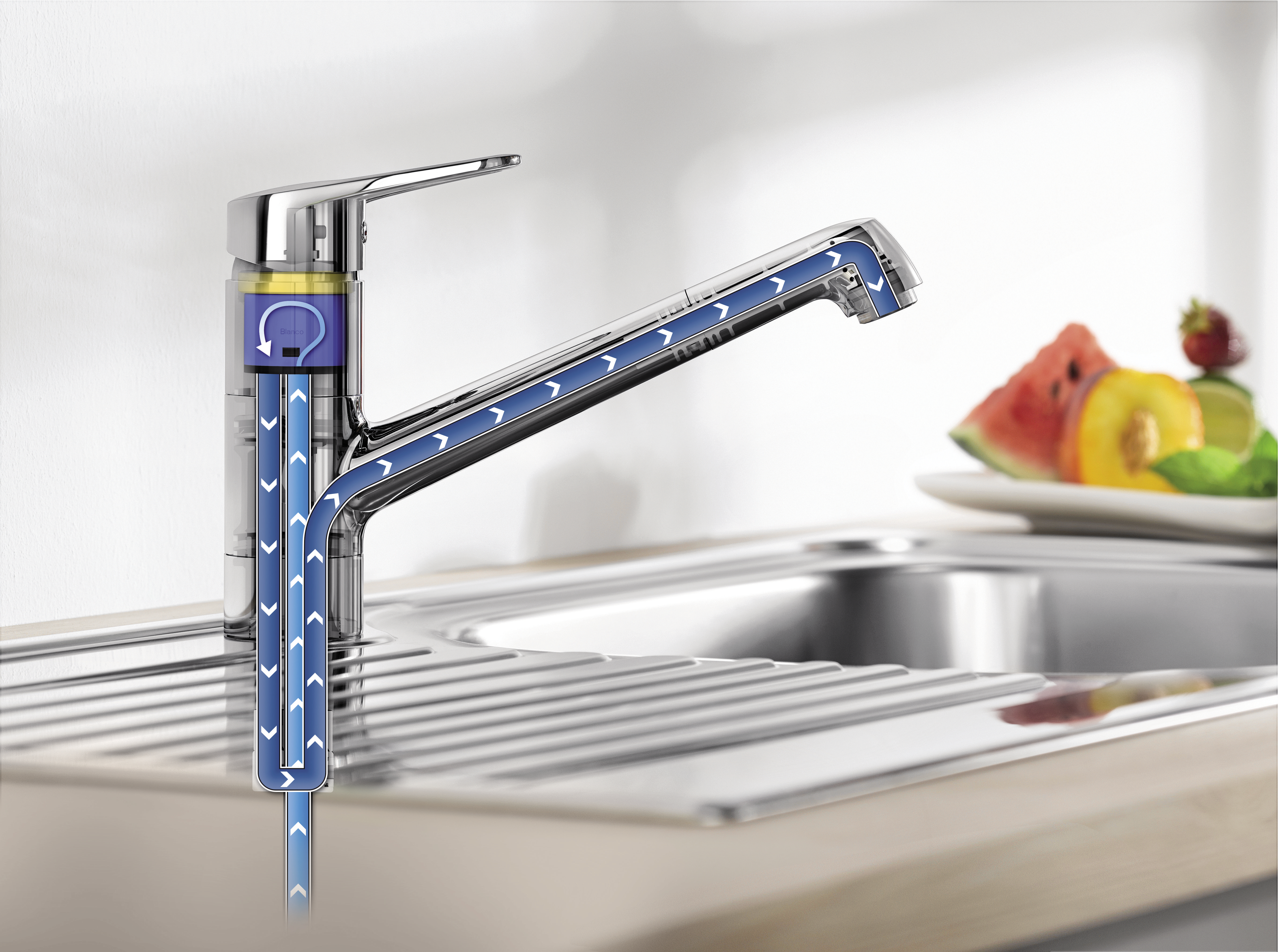 The ceramic cartridge is the centrepiece of a single-lever mixer tap.