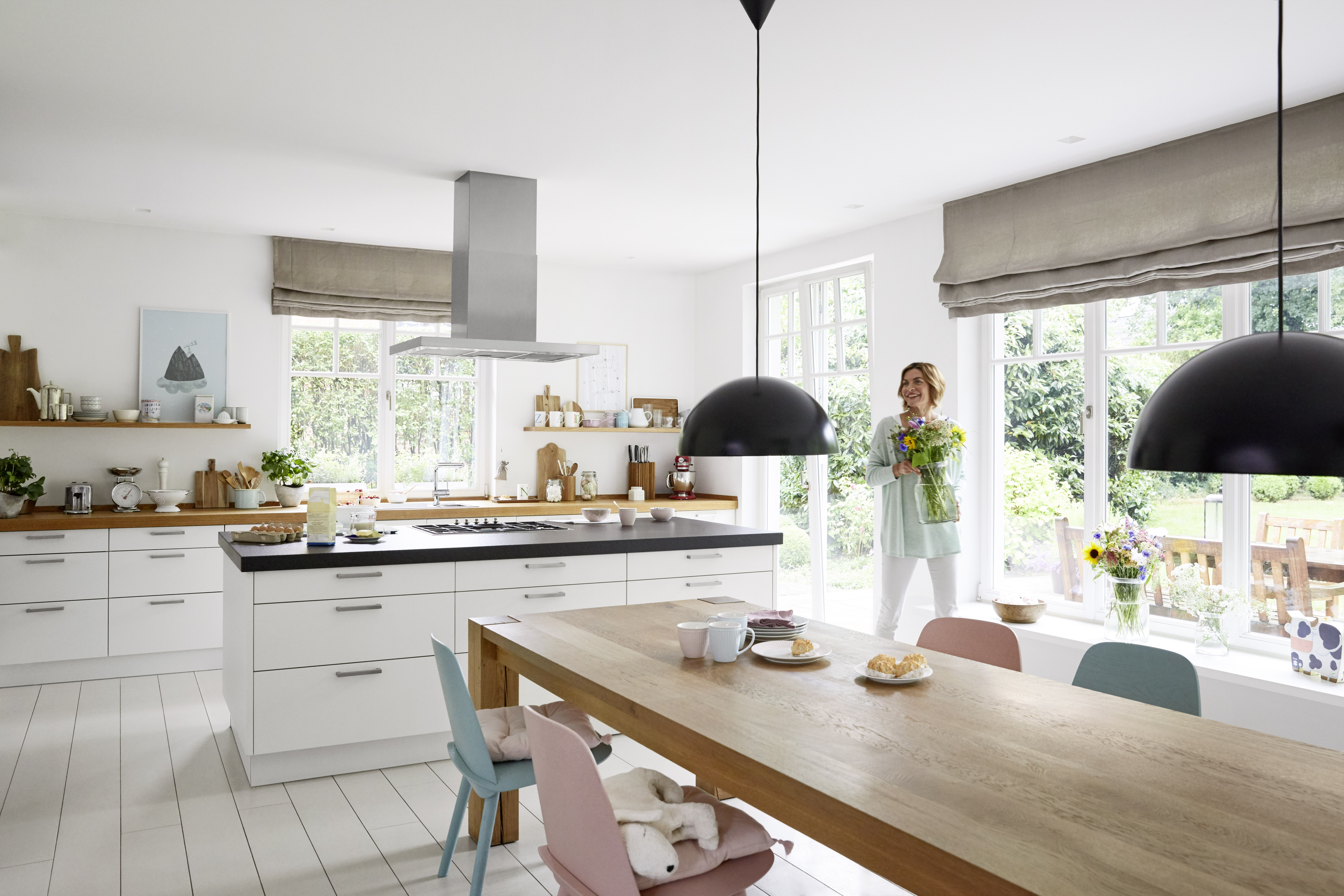 A kitchen in modern country house style